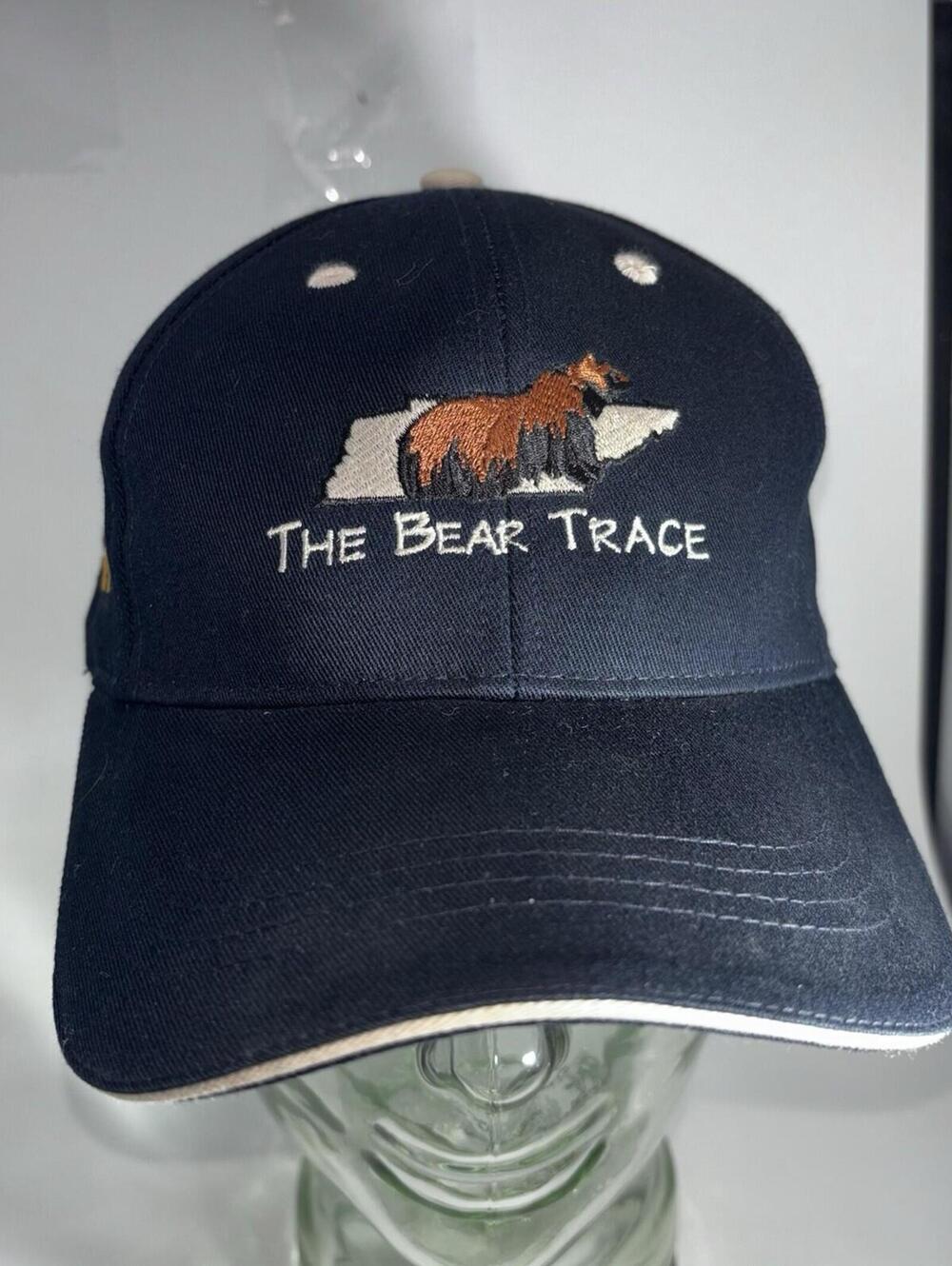 The Bear Trace Jack Nicklaus Designed Golf Course Golden Bear Logo Hat Cap VTG